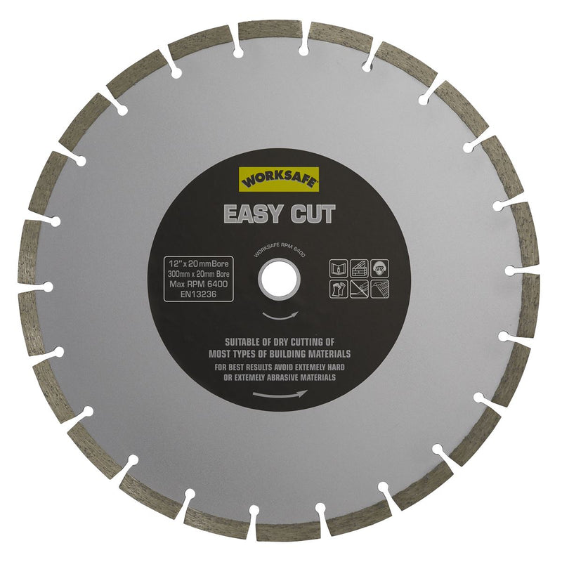 Sealey Worksafe&reg; Silver Easy Cut Diamond Blade 300 x 20mm WDEC300/20