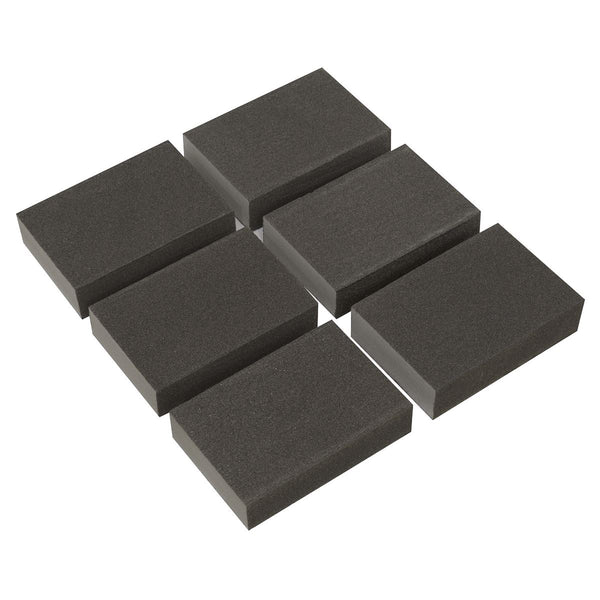 Sealey Sanding Block - Med/Coarse 6pc WSBMC6