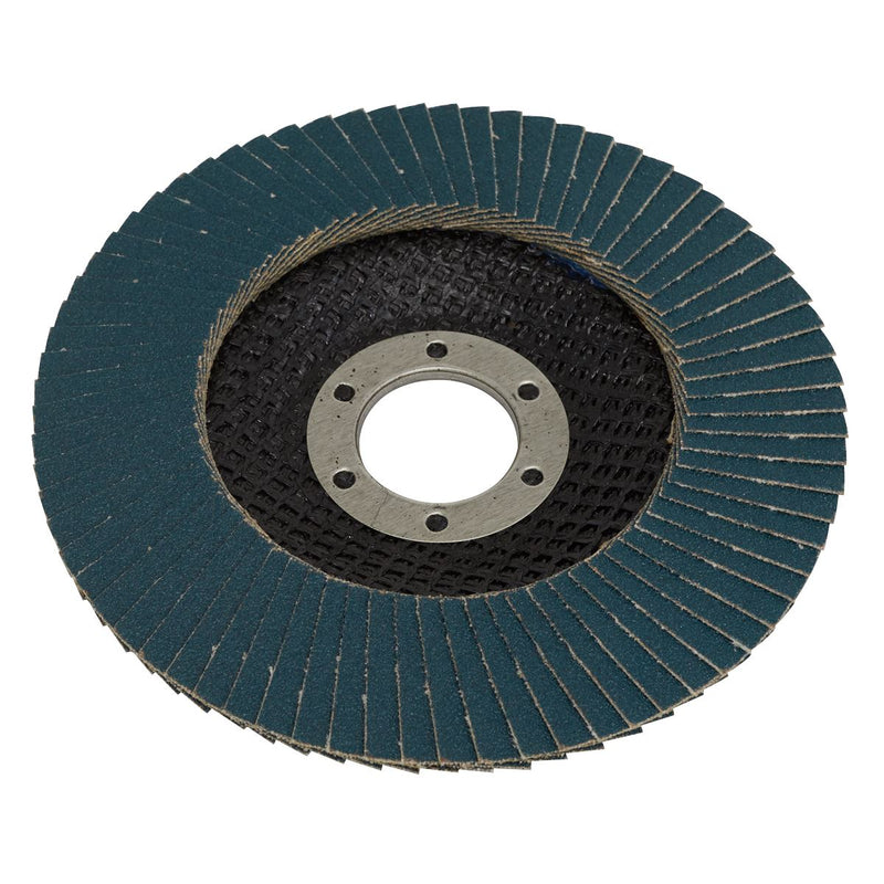 Sealey WZ45120 Zirconium Flap Disc �115mm 120Grit - Pack of 10