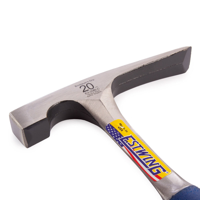 Estwing Estwing E3/20BLC Smooth Face Masons Brick Hammer with Vinyl Grip 20oz E3/20BLC