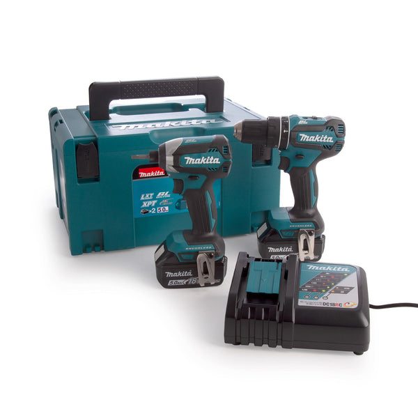 Makita Makita DLX2283TJ 18V Combi Drill & Impact Driver Twin Pack (2 x 5.0Ah Batteries) DLX2283TJ