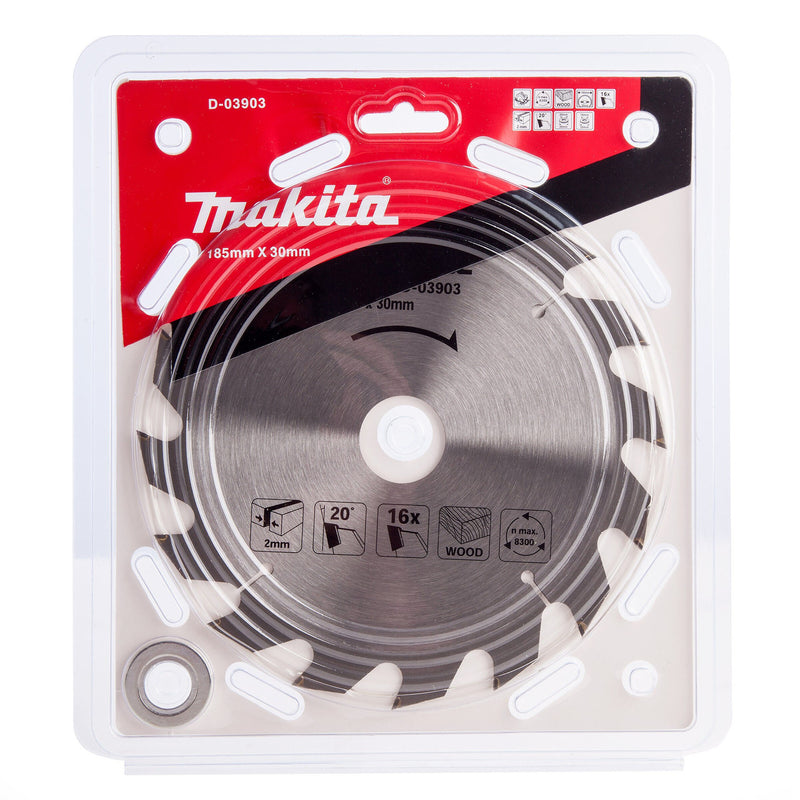 Makita Makita D-03903 Circular Saw Blade for Wood 185 x 30mm x 16T D-03903