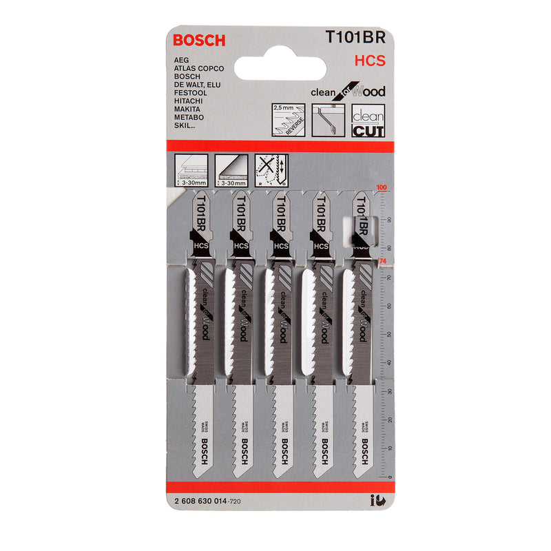 Bosch Bosch T101BR Clean for Wood Jigsaw Blades (5 Pack) 2608630014