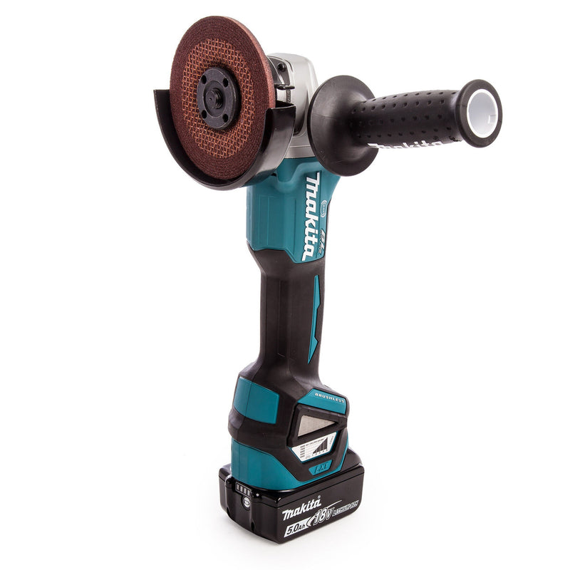 Makita Makita DGA463RTJ 18V Cordless Angle Grinder 115mm (2 x 5.0Ah Batteries) DGA463RTJ