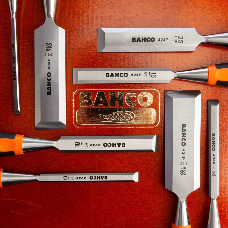 Bahco Bahco 424P-S8-EUR Bevel Edge Chisel Set 8 Piece in Wooden Box 424P-S8-EUR