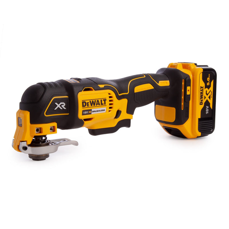 Dewalt Dewalt DCS355P1 18V XR Brushless Multi Tool, Accessories & TStak Case (1 x 5.0Ah Battery) DCS355P1-GB