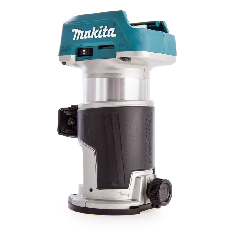 Makita Makita DRT50ZJX3 18V LXT 1/4" Brushless Router/Trimmer with 4 Bases & 2 Guides (Body Only) DRT50ZJX3