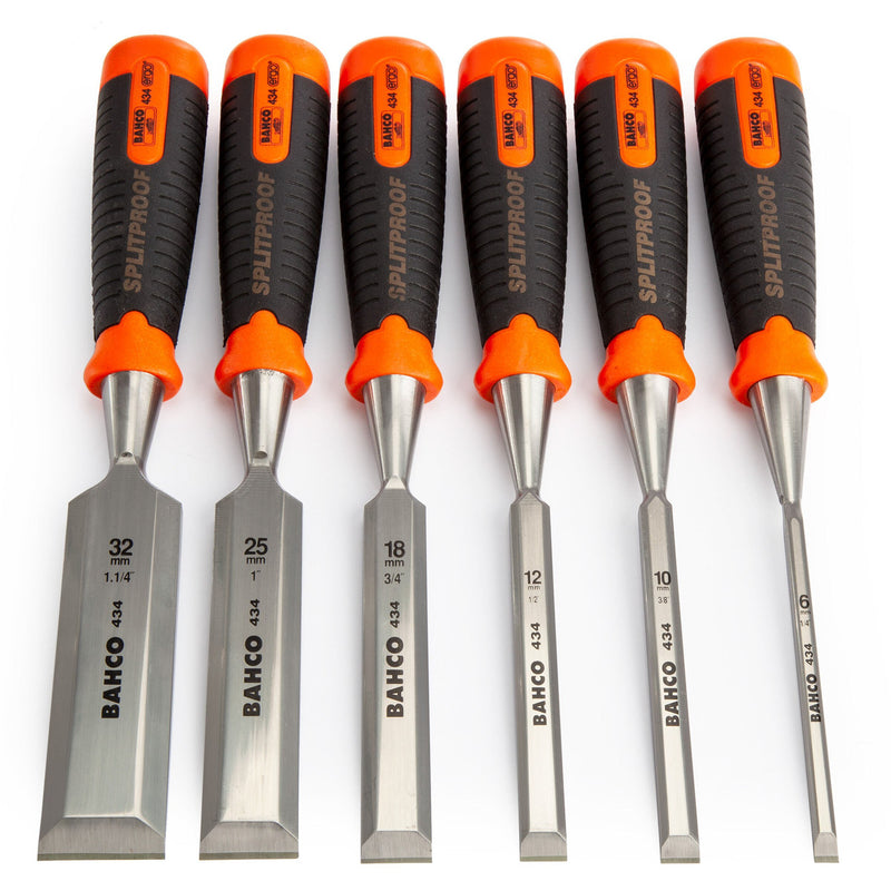 Bahco Bahco 434-S6-EUR Bevel Edge Chisel Set (Set of 6) 434-S6-EUR