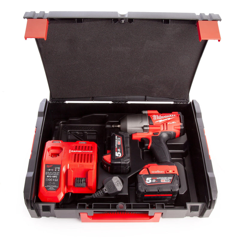 Milwaukee Milwaukee M18 ONEFHIWF12 FUEL One-Key 1/2" Impact Wrench (2 x 5.0Ah Batteries) 4933 4597 28