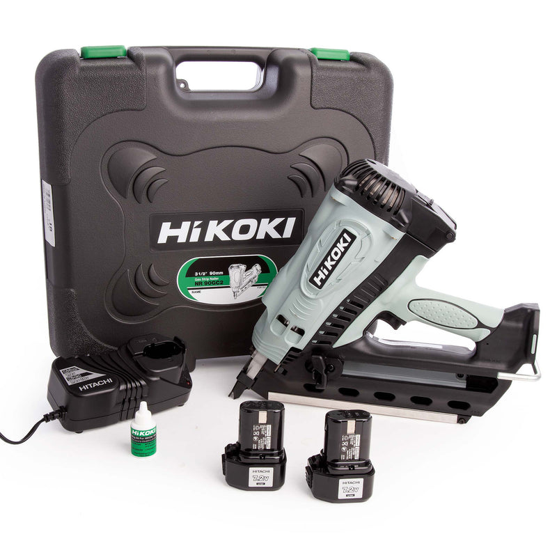 HiKOKI HiKOKI NR90GC2/J8Z Gas Clipped Head 1st Fix Framing Nailer (2 x 1.5Ah Batteries) NR90GC2/J8Z