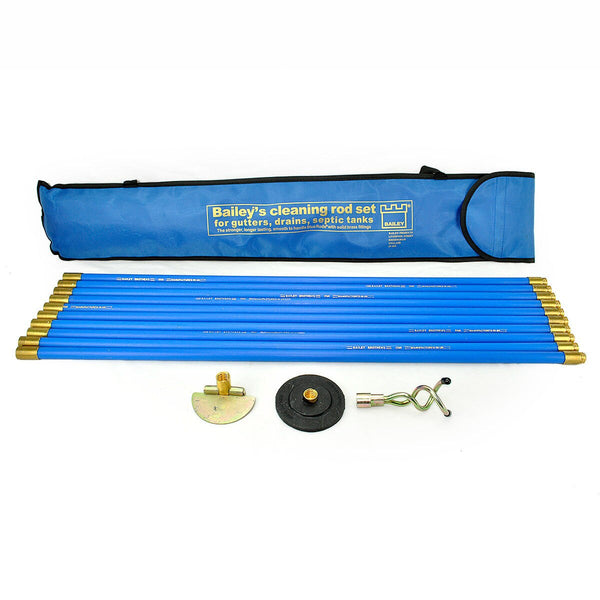 Bailey Bailey 5431 3/4 Inch x 30 Feet Universal Drain Rod Set (3) In Carry Bag 5431