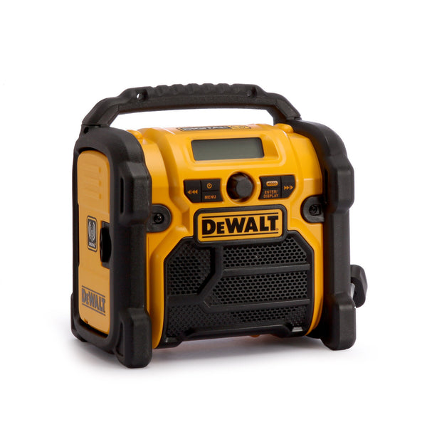 Dewalt Dewalt DCR020 XR Compact Digital DAB Radio (10.8V,14.4V,18V Compatible) Body Only DCR020-GB