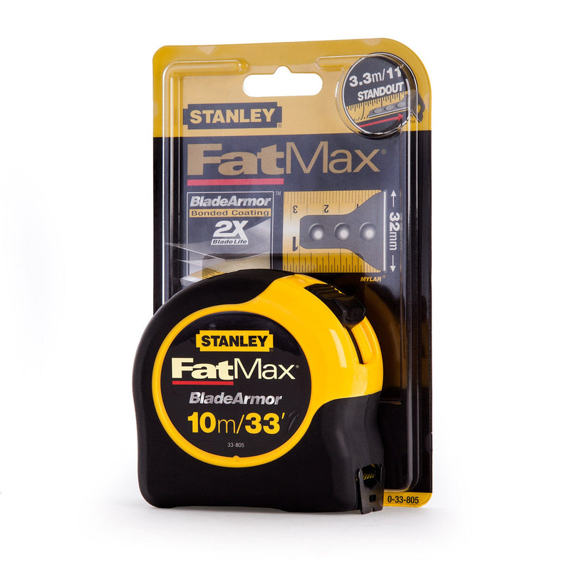 Stanley Stanley 0-33-805 FatMax Metric Tape Measure with Blade Armor 10m 0-33-805