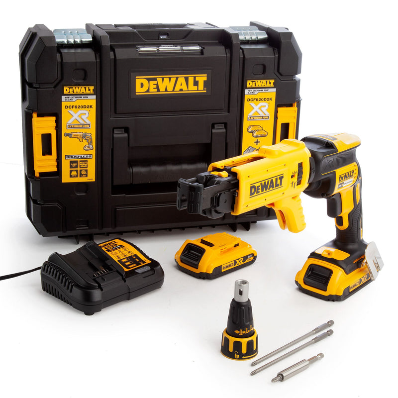 Dewalt Dewalt DCF620D2K 18V Brushless Drywall Collated Screwdriver (2 x 2.0Ah Batteries) DCF620D2K-GB