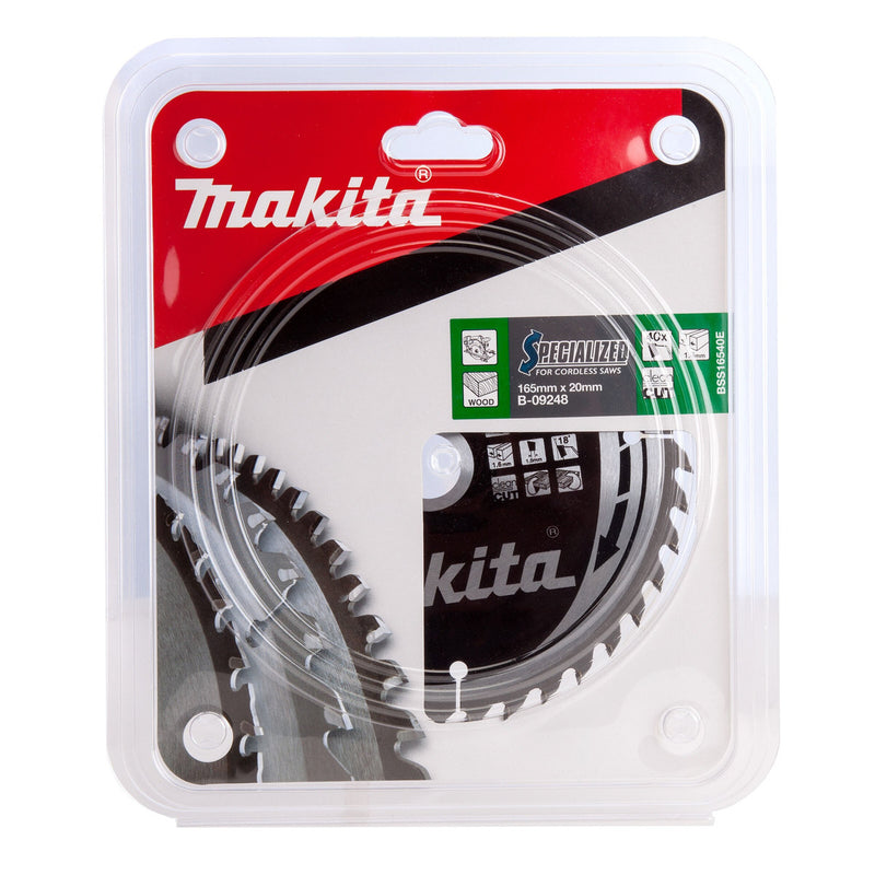 Makita Makita B-09248 Specialized Circular Saw Blade for Cordless Saws 165 x 20mm x 40T B-09248