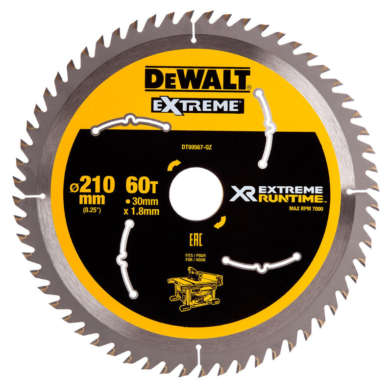 Dewalt Dewalt DT99567 Extreme Runtime Multi Purpose Circular Saw Blade 210 x 30mm x 60T DT99567