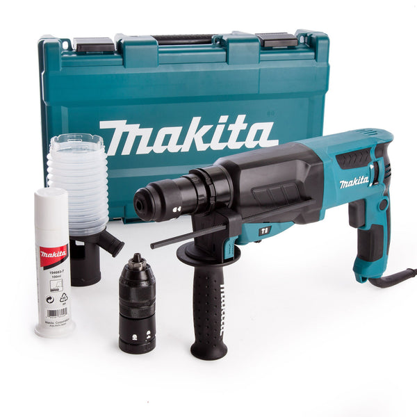 Makita Makita HR2630T SDS Plus Rotary Hammer Drill with Keyless Quick Chuck (240V) HR2630T-240V