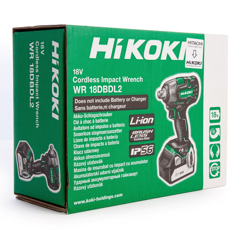 HiKOKI HiKOKI WR 18DBDL2 18V Brushless Impact Wrench 1/2in Drive (Body Only) WR18DBDL2W4Z