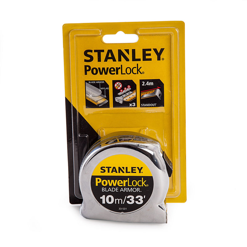 Stanley Stanley 0-33-531 Powerlock Metric/Imperial Tape Measure with Blade Armor 10m 0-33-531