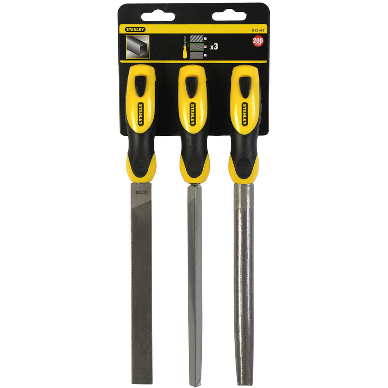 Stanley Stanley 0-22-464 File Set 8in - Flat, Half Round, 3 Square (3 Piece) 0-22-464