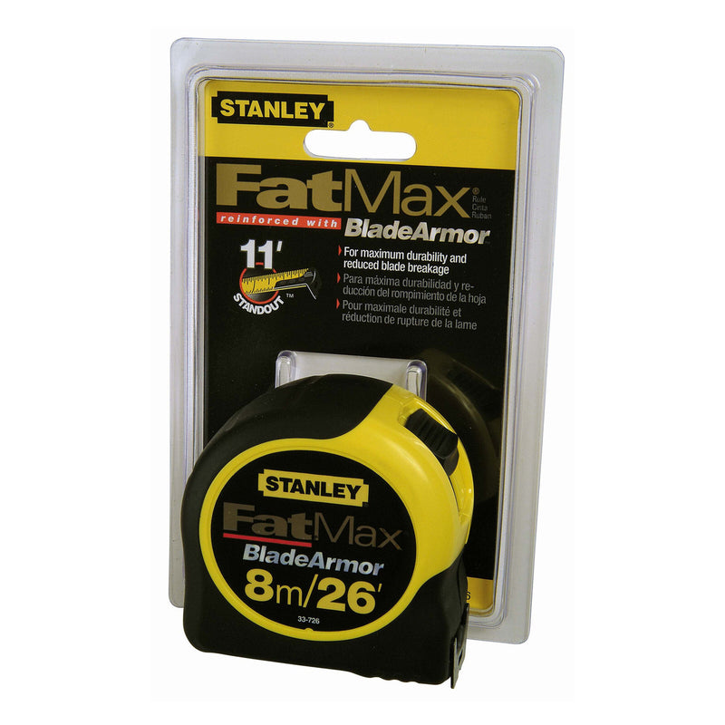 Stanley Stanley 0-33-726 FatMax Metric/Imperial Tape Measure with Blade Armor 8m 0-33-726