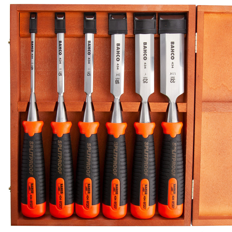 Bahco Bahco 434-S6-EUR Bevel Edge Chisel Set (Set of 6) 434-S6-EUR