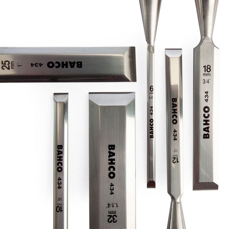 Bahco Bahco 434-S6-EUR Bevel Edge Chisel Set (Set of 6) 434-S6-EUR