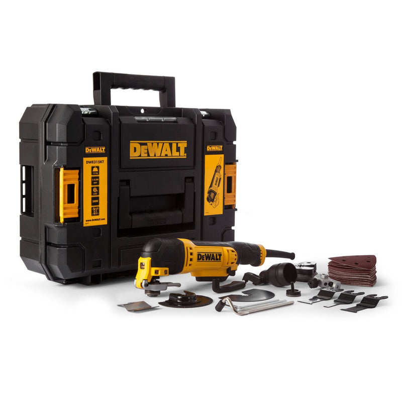 Dewalt Dewalt DWE315KT Multi Tool with Tool-Less Accessory Change, 37 Accessories & TStak Case (240V) DWE315KT-GB