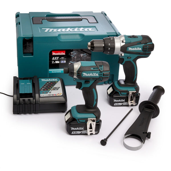 Makita Makita DLX2145TJ 18V Combi Drill & Impact Driver Twin Pack (2 x 5.0Ah Batteries) DLX2145TJ