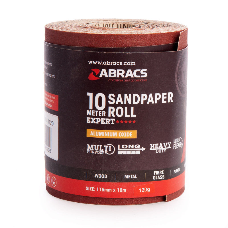 Abracs Abracs ABS11510120 10M Sandpaper Roll 120 Grit ABS11510120