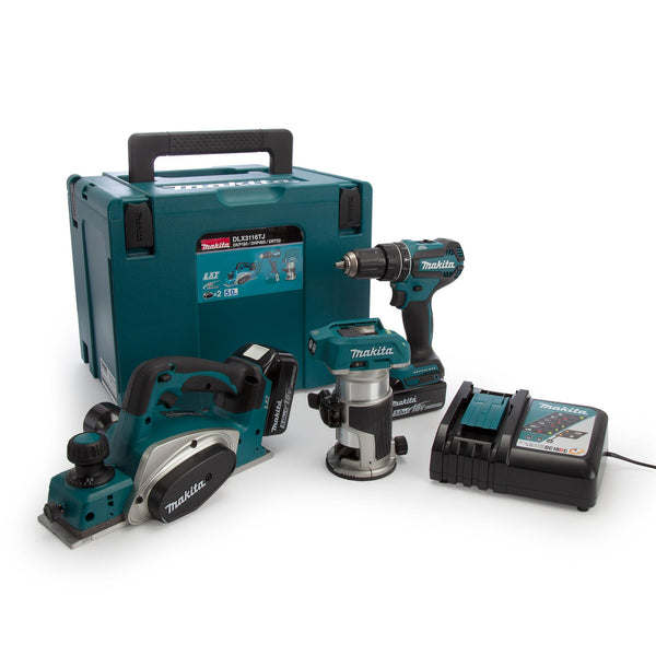 Makita Makita DLX3116TJ 18V LXT 3 Piece Cordless Kit (2 x 5.0Ah Batteries) DLX3116TJ