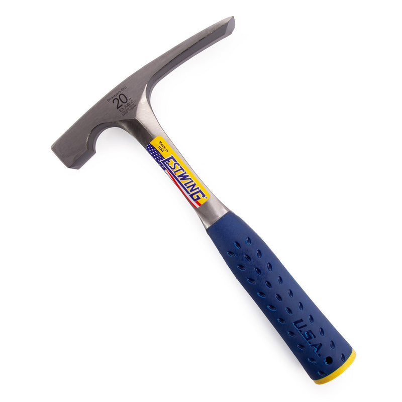 Estwing Estwing E3/20BLC Smooth Face Masons Brick Hammer with Vinyl Grip 20oz E3/20BLC