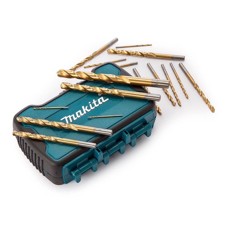 Makita Makita P-51873 Straight Shank Titanium Plated HSS Drill Set (16 Piece) P-51873