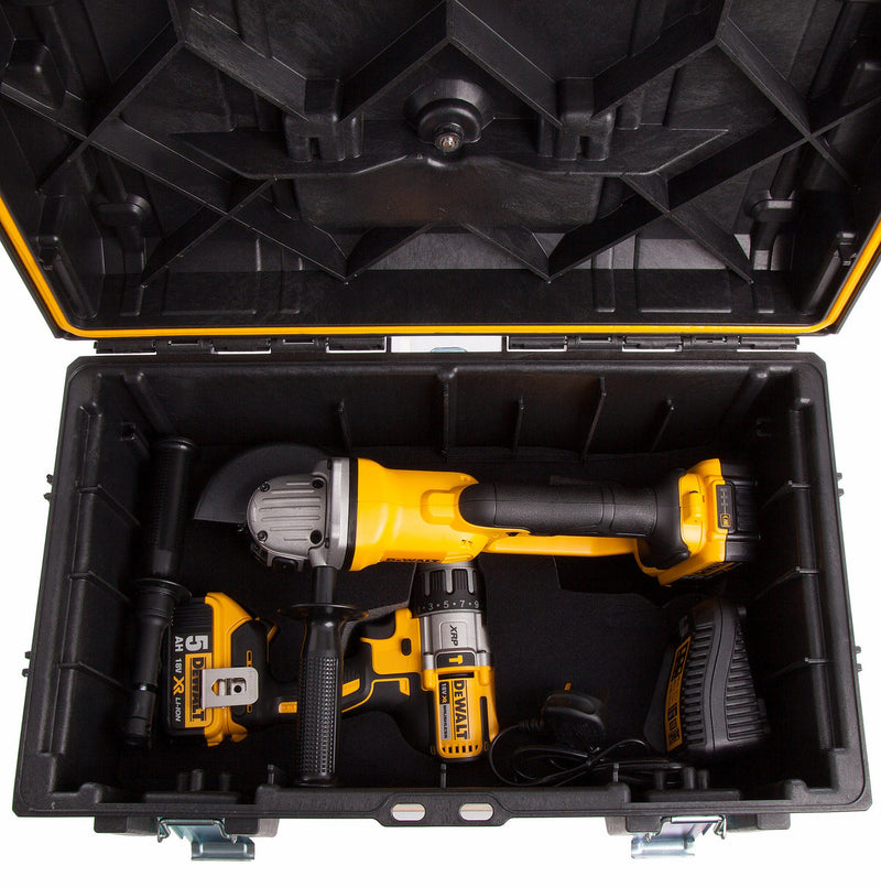 Dewalt Dewalt DCK278P2 18V Combi Drill & Angle Grinder Twin Pack (2 x 5.0Ah Batteries) in Toughsystem DCK278P2-GB