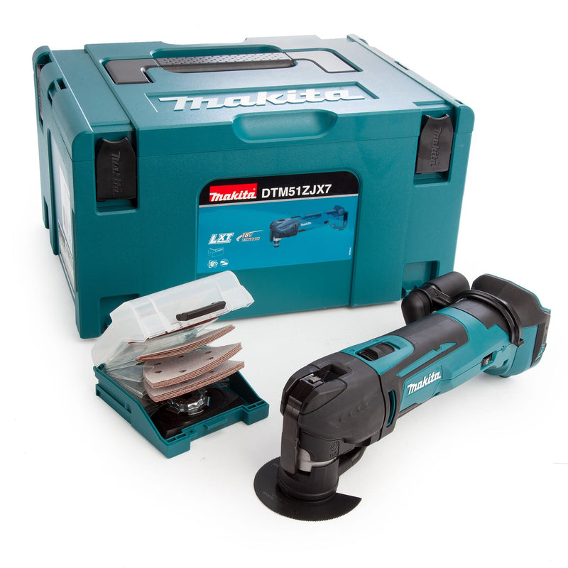 Makita Makita DTM51ZJX7 18V Cordless Multi Tool with Accessories (Body Only) in Makpac Case DTM51ZJX7