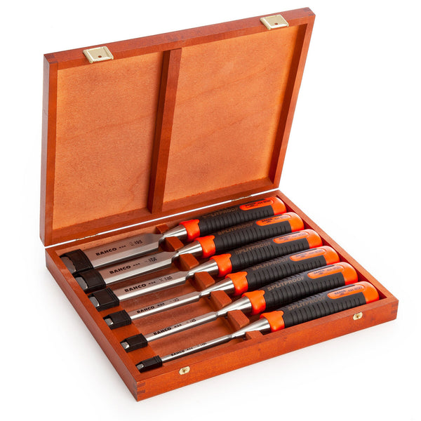 Bahco Chisel Set Bevel Edge Wood Chisels 434-S6-EUR Set of 6 434-S6-EUR