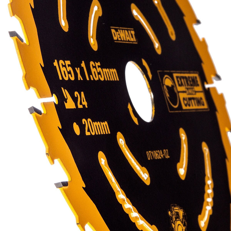 Dewalt Dewalt DT10624 Extreme Framing Circular Saw Blade for Wood 165 x 20mm x 24T DT10624