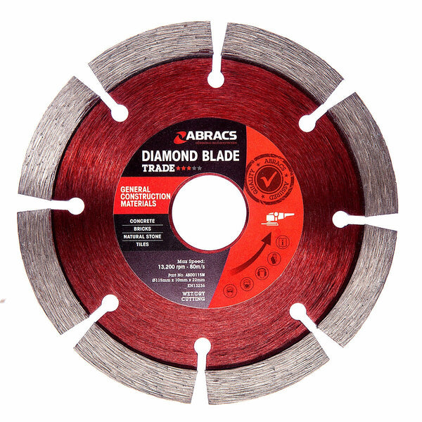 Abracs Abracs ABDD115M Diamond Blade General Purpose 115mm x 10mm x 22mm ABDD115M