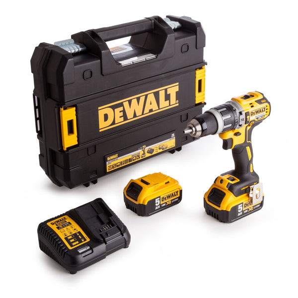 Dewalt Dewalt DCD796P2 18V XR Brushless Combi Drill (2 x 5.0Ah Batteries) in TStak Case DCD796P2-GB