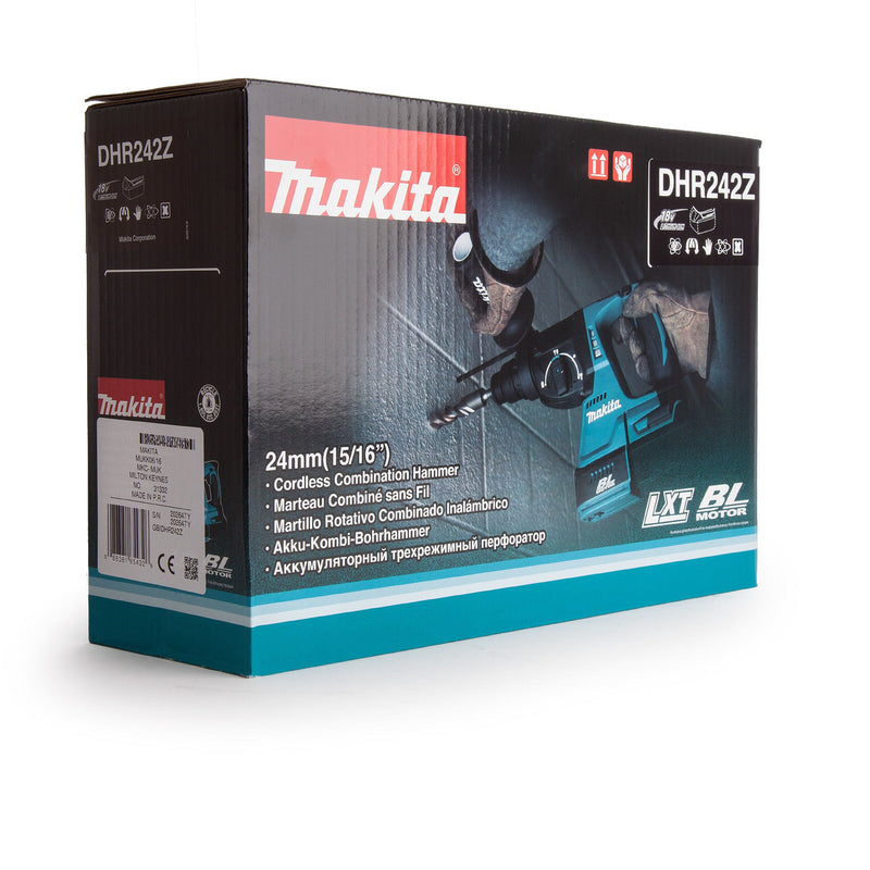 Makita Makita DHR242Z 18V LXT Brushless SDS Plus Rotary Hammer Drill (Body Only) DHR242Z