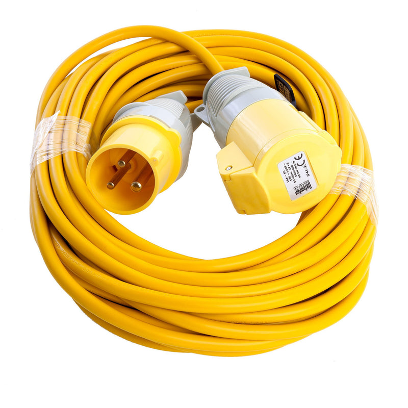 Defender Defender E85111 Extension Lead 16a 1.5mm 14 Metres Yellow 110V E85111