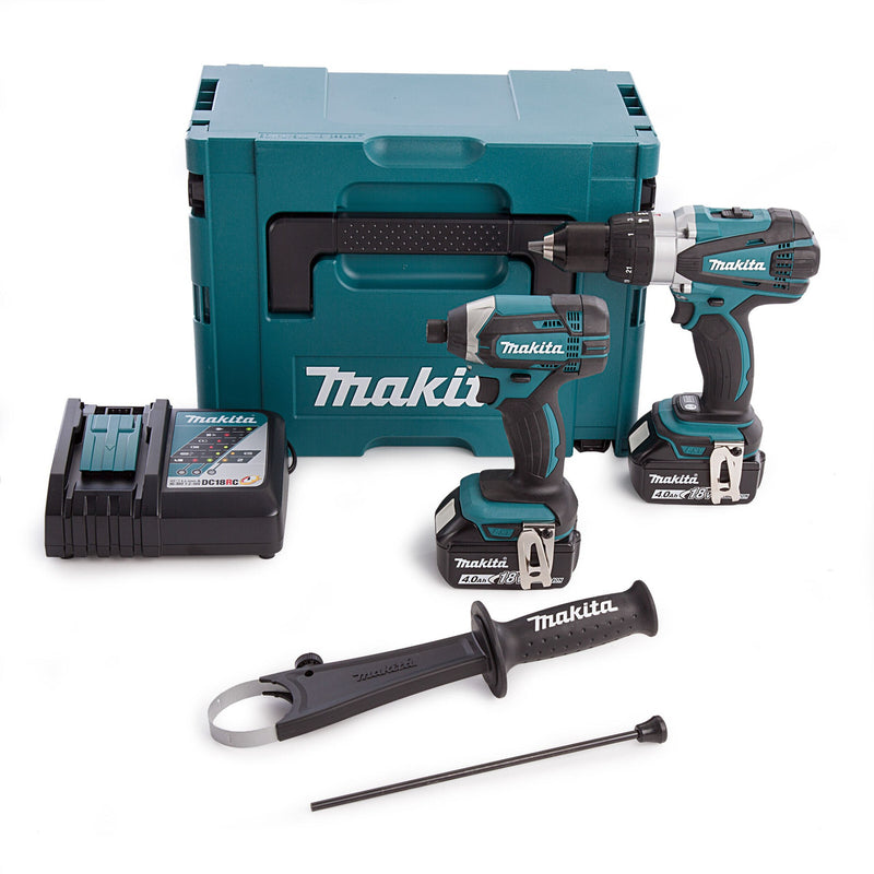 Makita Makita DLX2145MJ 18V Combi Drill & Impact Driver Twin Pack (2 x 4.0Ah Batteries) DLX2145MJ