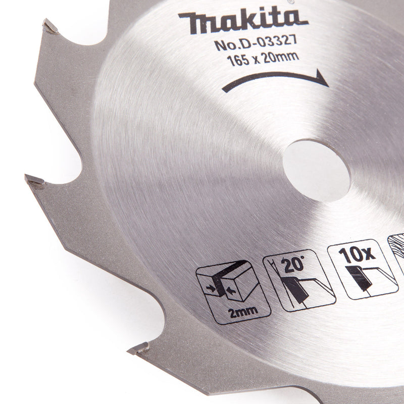 Makita Makita D-03327 Circular Saw Blade for Wood 165 x 20mm x 10T D-03327