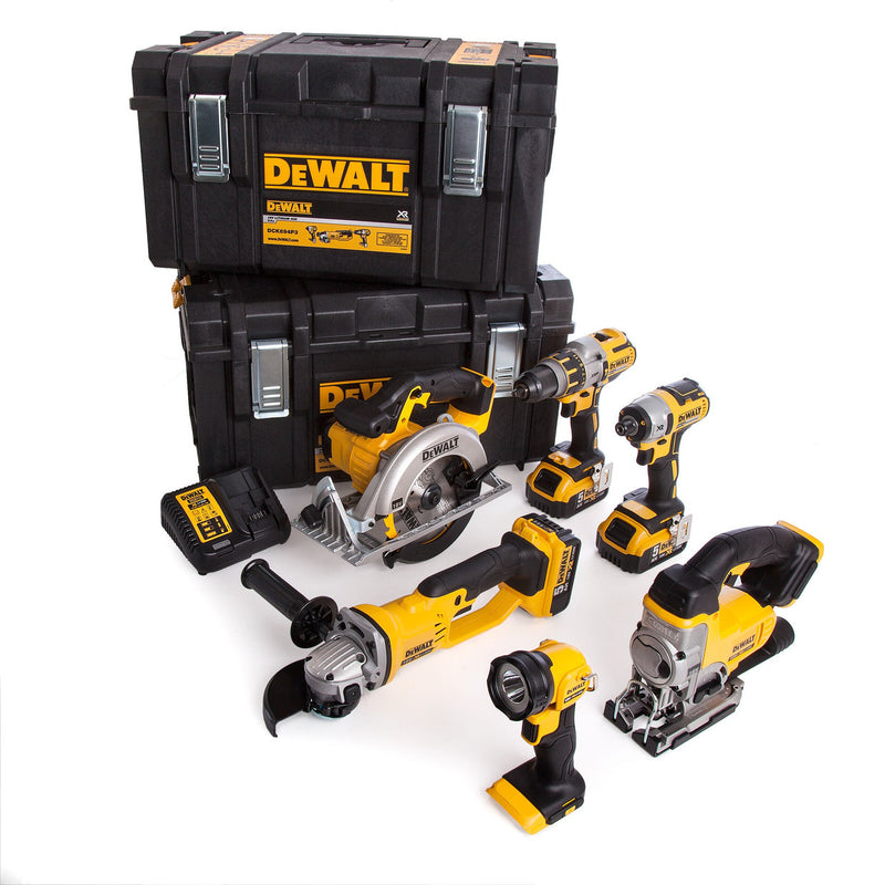 Dewalt Dewalt DCK694P3 18V Brushless 6 Piece Kit (3 x 5.0Ah batteries) with 2 x DS300 Kitboxes DCK694P3