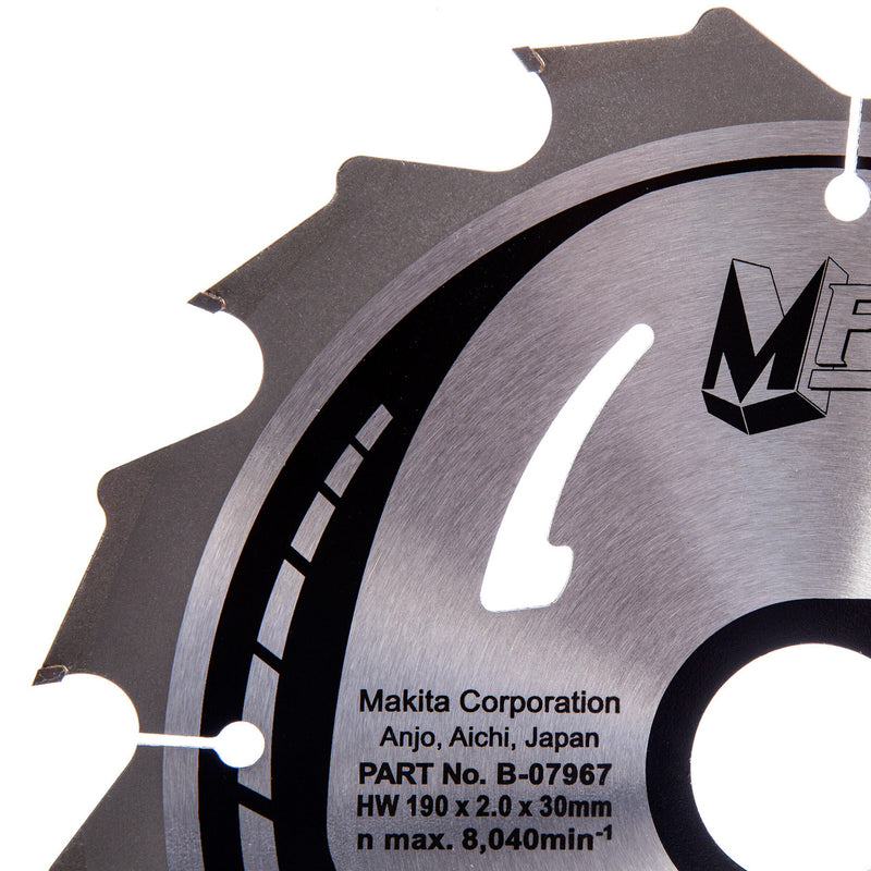 Makita Makita B-07967 M Force Circular Saw Blade for Wood 190 x 30mm x 12T B-07967