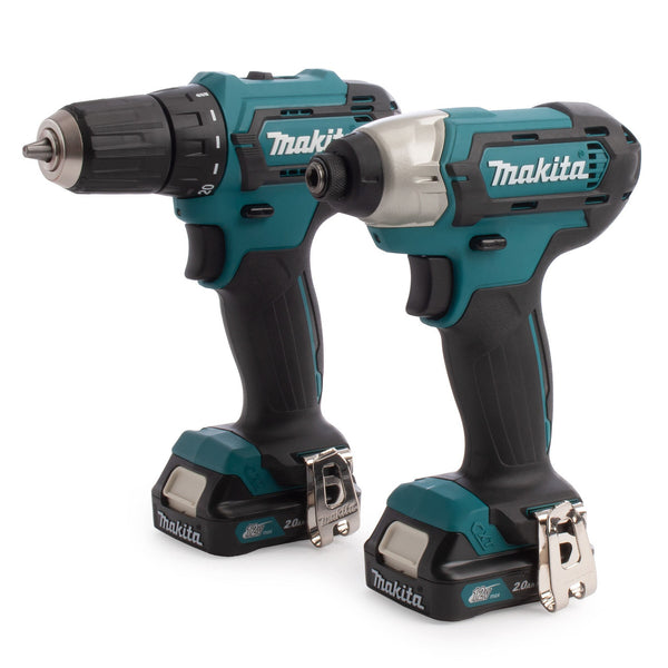 Makita Makita CLX224AJ 12Vmax CXT Impact Driver & Drill Driver Twin Pack (2 x 2.0Ah Batteries) CLX224AJ