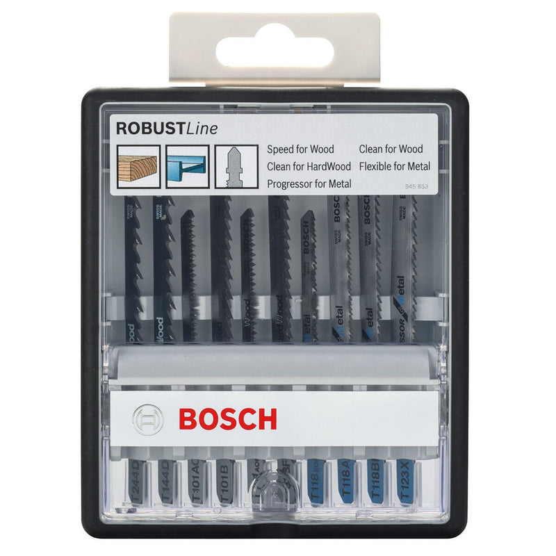 Bosch Bosch 2607010542 Robust Line Jigsaw Blade Set for Wood & Metal (10 Piece) 2607010542