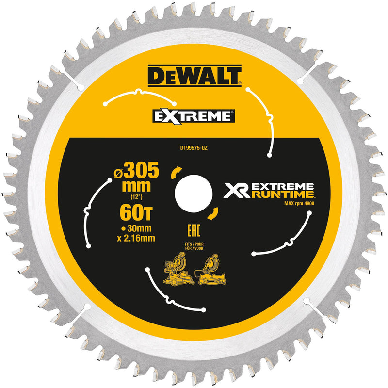 Dewalt Dewalt DT99575 Extreme Runtime Multi Purpose Mitre Saw Blade 305 x 30mm x 60T DT99575