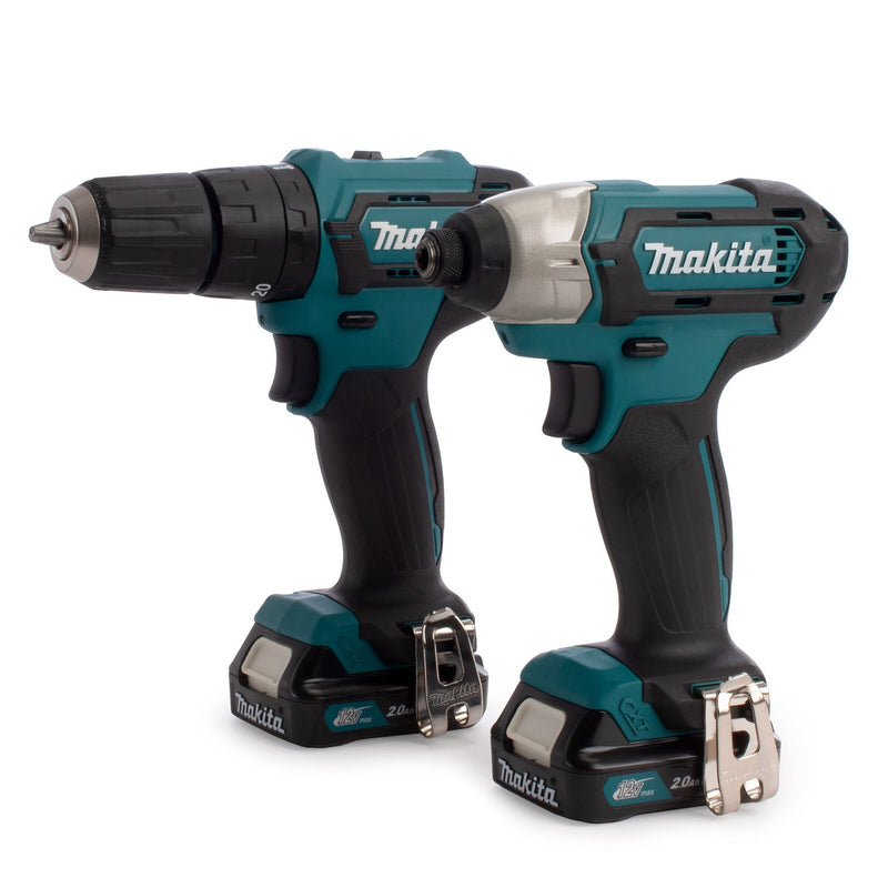 Makita Makita CLX228AJ 12Vmax CXT Combi Drill & Impact Driver Twin Pack (2 x 2.0Ah Batteries) CLX228AJ