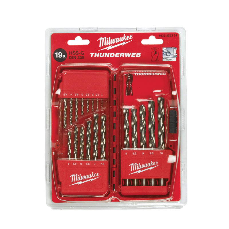 Milwaukee Milwaukee 4932352374 Metal Drill Bit HSSG Set (19 Piece) 4932352374